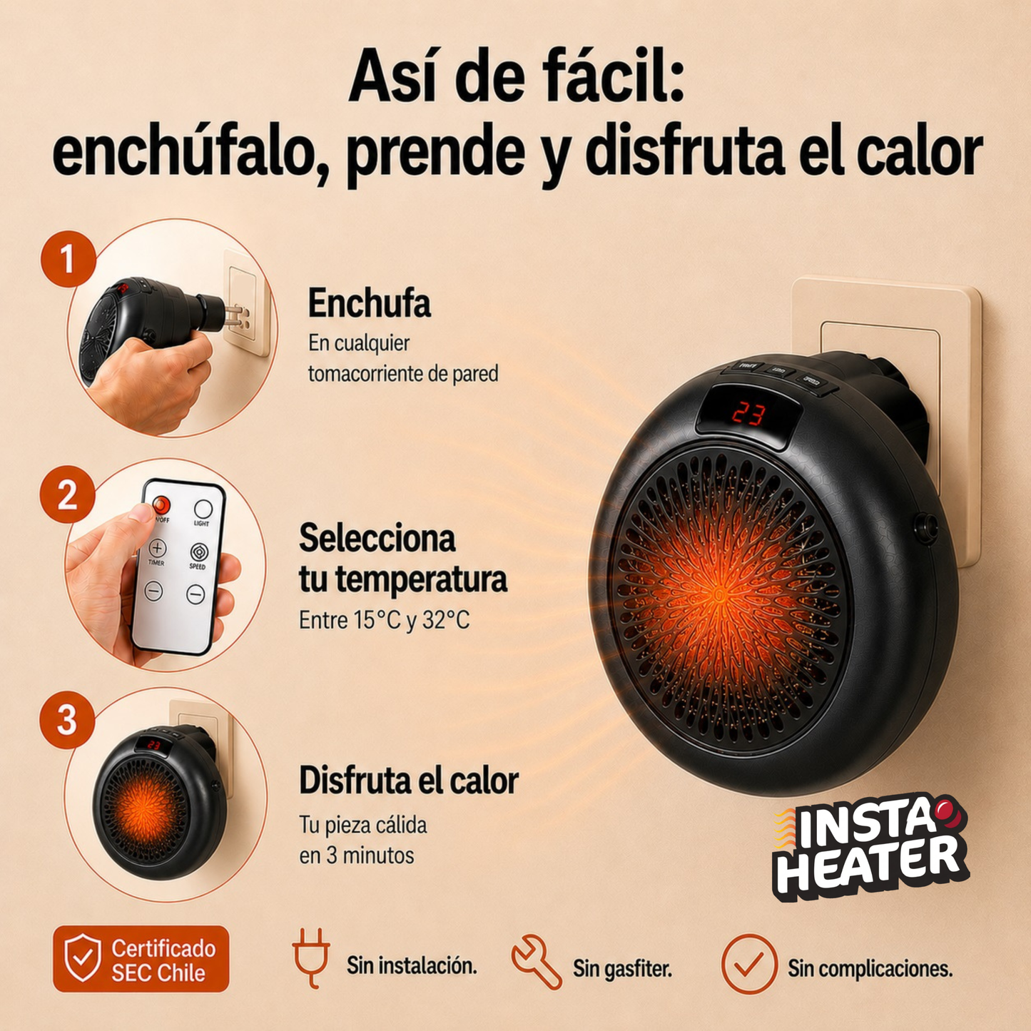 INSTA HEATER™   Calentador de Ambientes Portátil